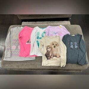 Girls Long Sleeve Shirts Bundle Size 7/8
